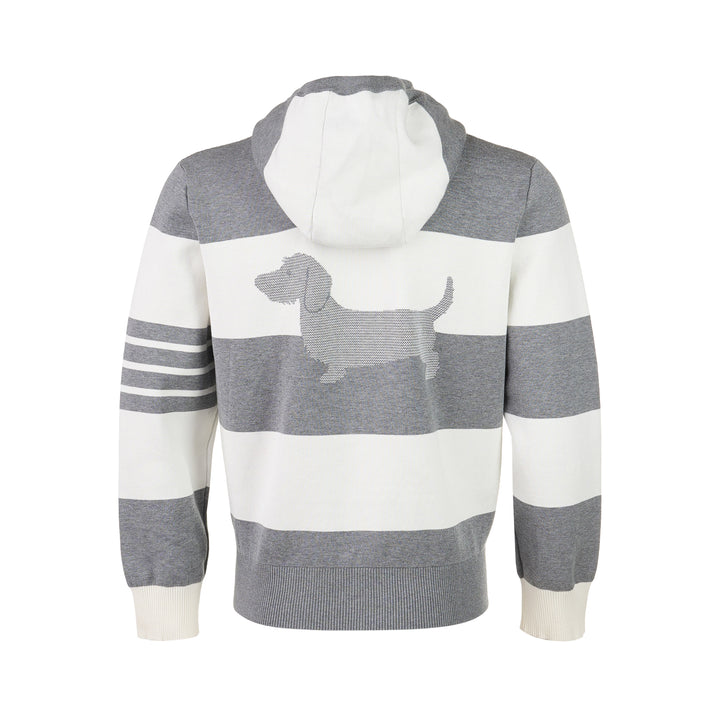 Rugby Stripe Zip-Up Hoodie