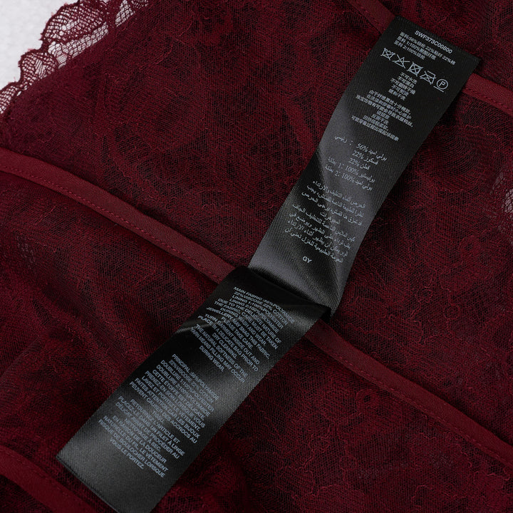 Burgundy Lace Cape Top