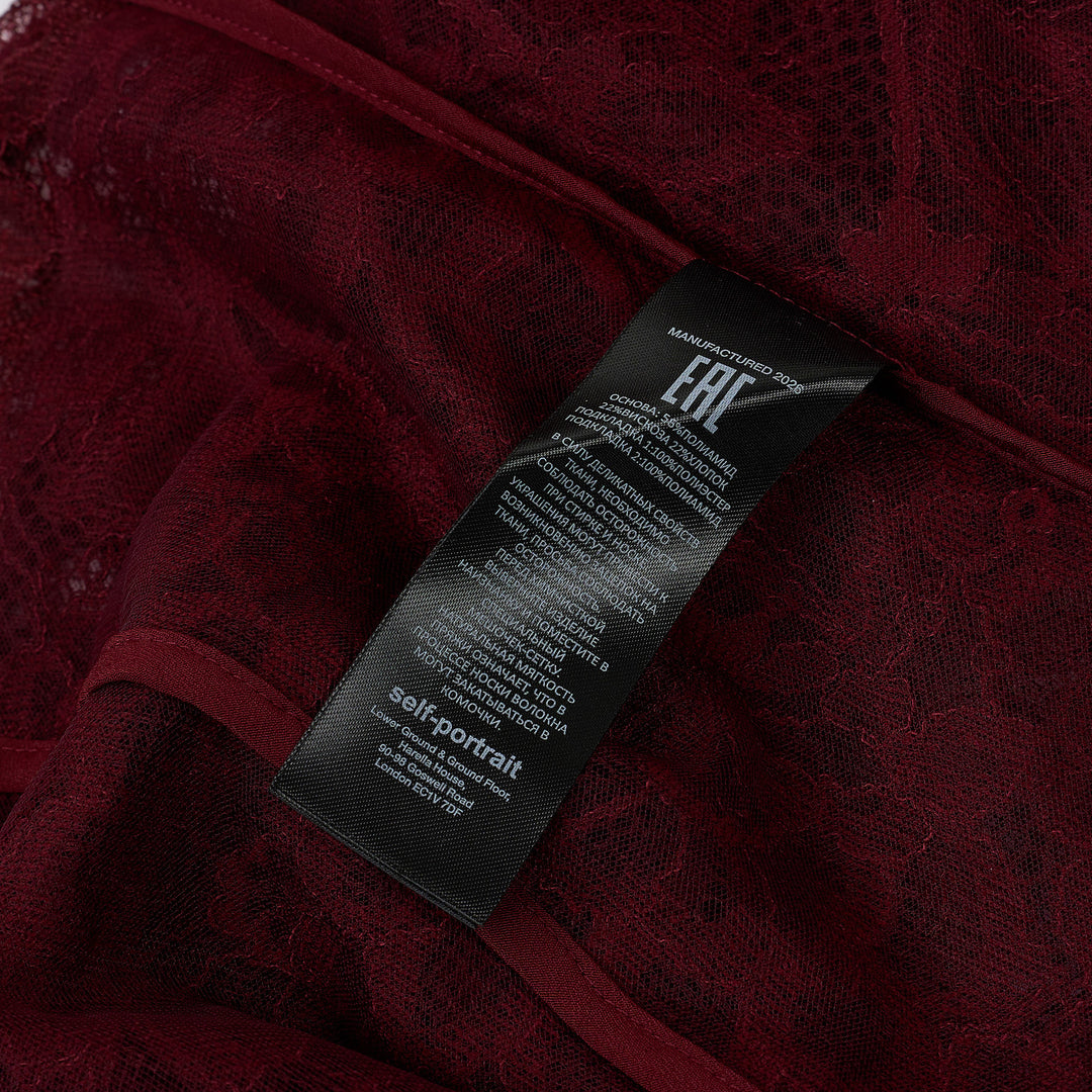 Burgundy Lace Cape Top