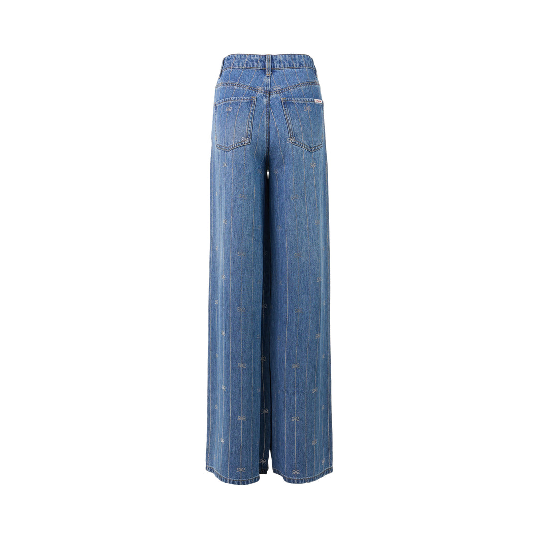 Light Blue Rhinestone Stripe Jeans