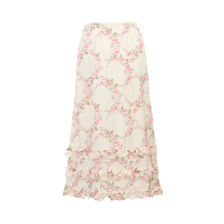 Ruffle Frill Hem Skirt
