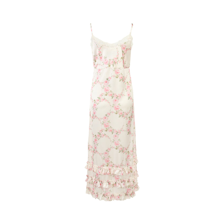Ruffle Frill Hem Slip Dress