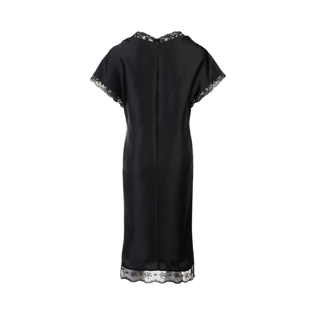 Slash Lace Trim Easy Dress