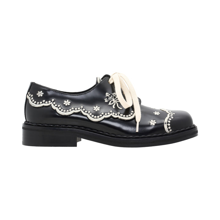 Floral Embroidered Lace Brogue