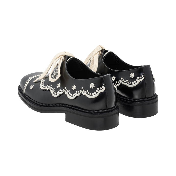 Floral Embroidered Lace Brogue