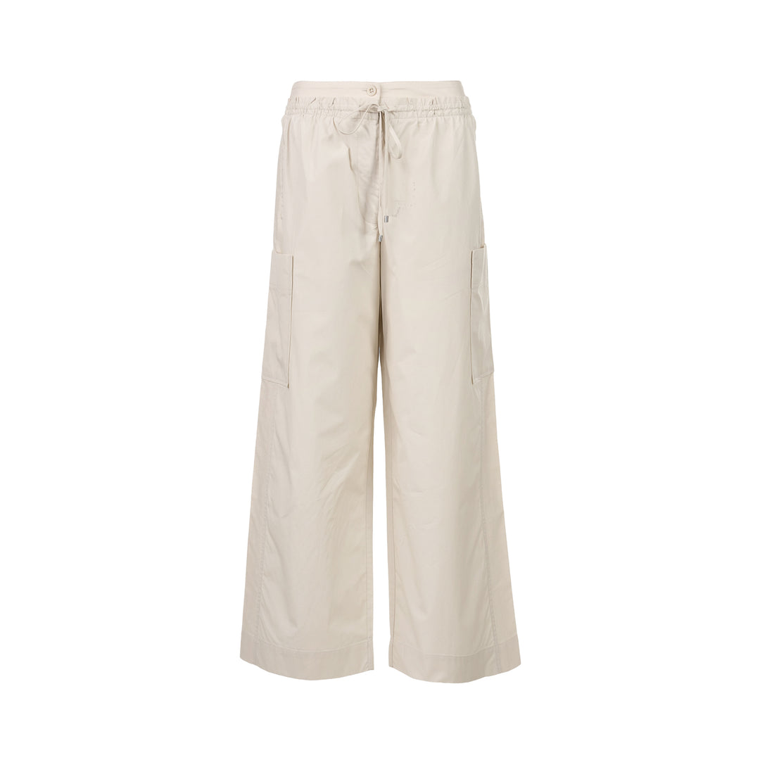 Double Waistband Poplin Pants