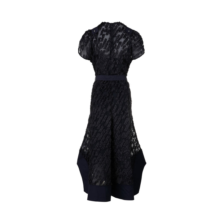 Texture Organza Belted Tulip Dress