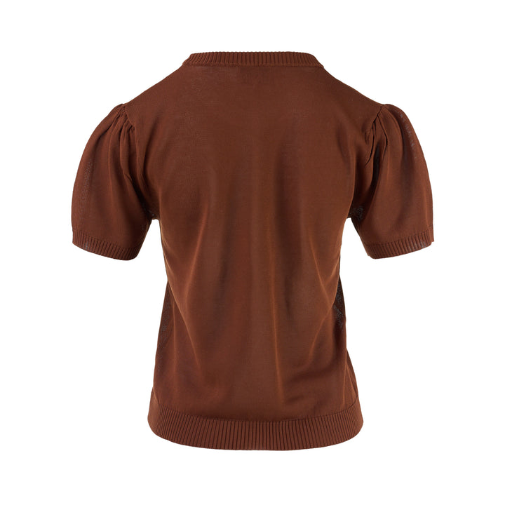 Argyle Knit Short Sleeve Tee