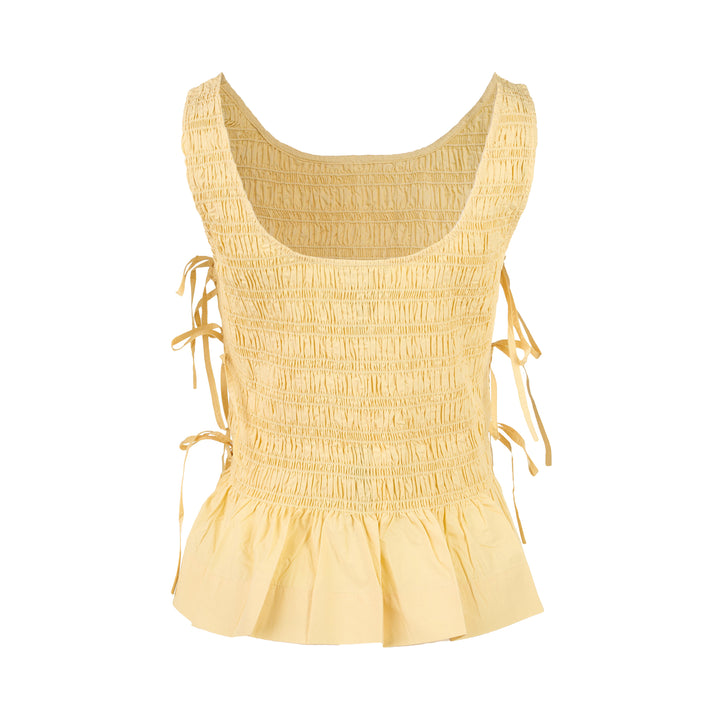 Smocked Peplum Blouse