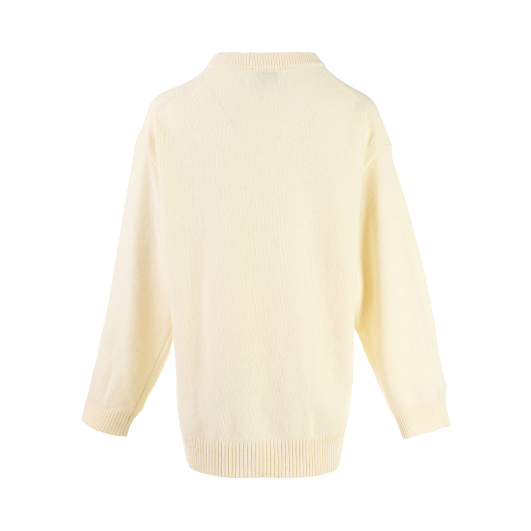 Oversized Graphic Wool Mix Sweater