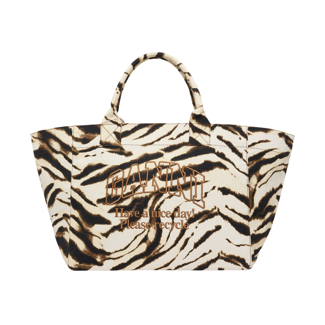 XXL Zebra Print Shopper Tote