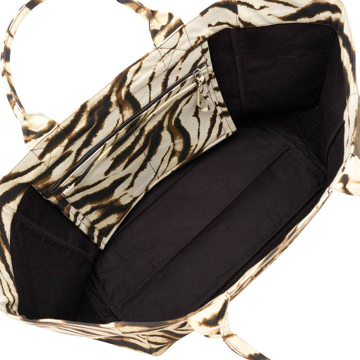 XXL Zebra Print Shopper Tote