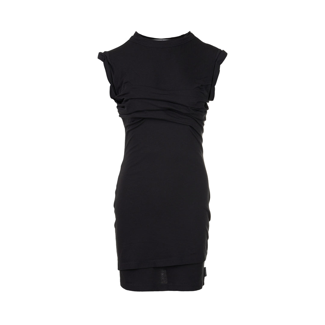 Twisted Bust Layered Mini Dress