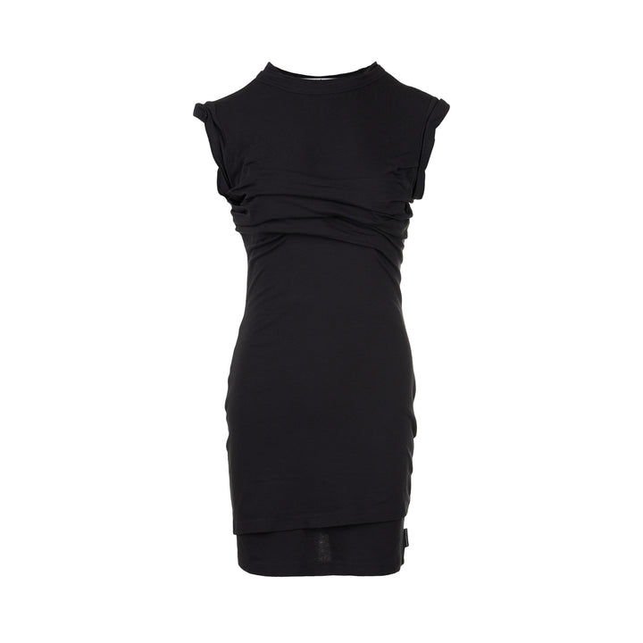 Twisted Bust Layered Mini Dress