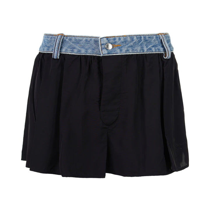 Mid-Rise Denim Waistband Shorts