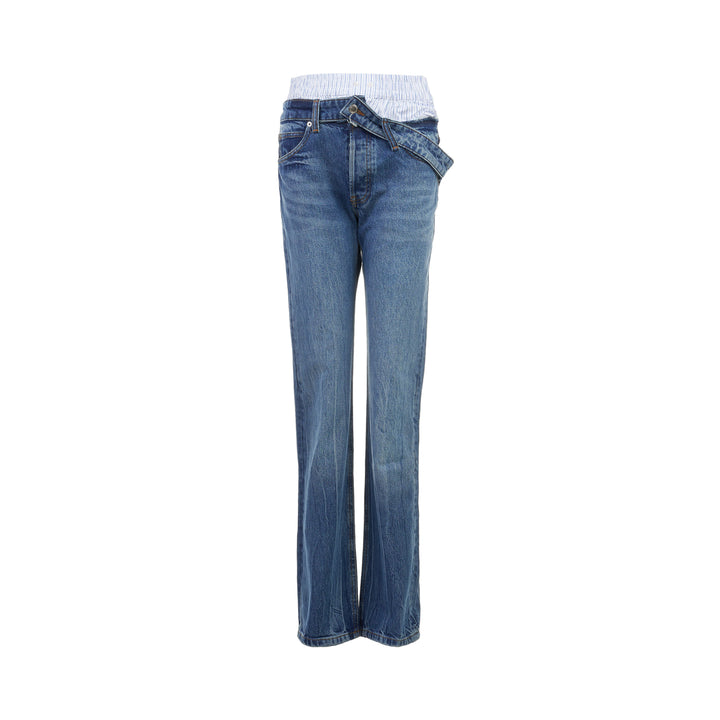 Pre-Styled Slim Jeans With Boxer