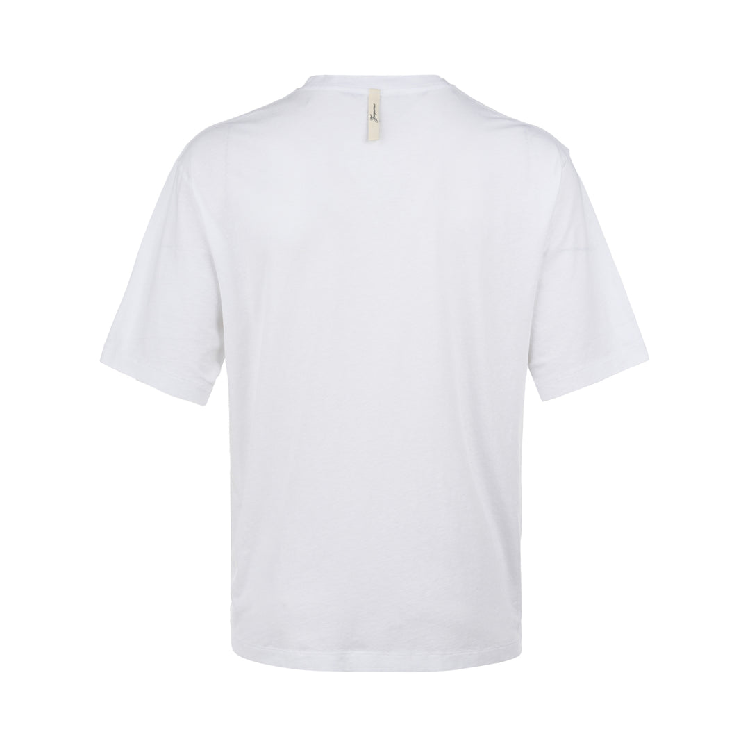 Jacquemus black oversized short sleeve crew neck tee with cursive embroidered Jacquemus logo across the chest