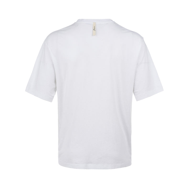 Jacquemus black oversized short sleeve crew neck tee with cursive embroidered Jacquemus logo across the chest