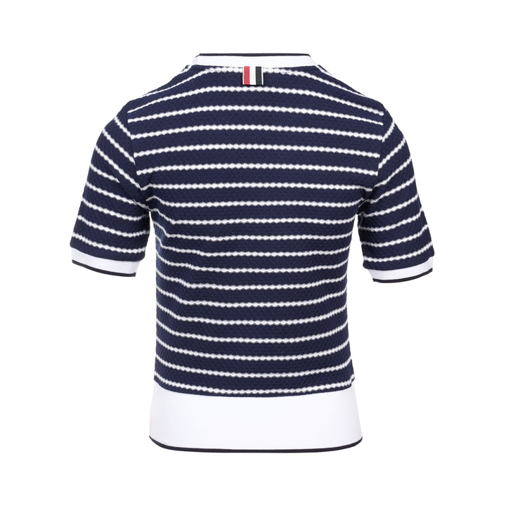 Stripe Short Sleeve Rib Tee