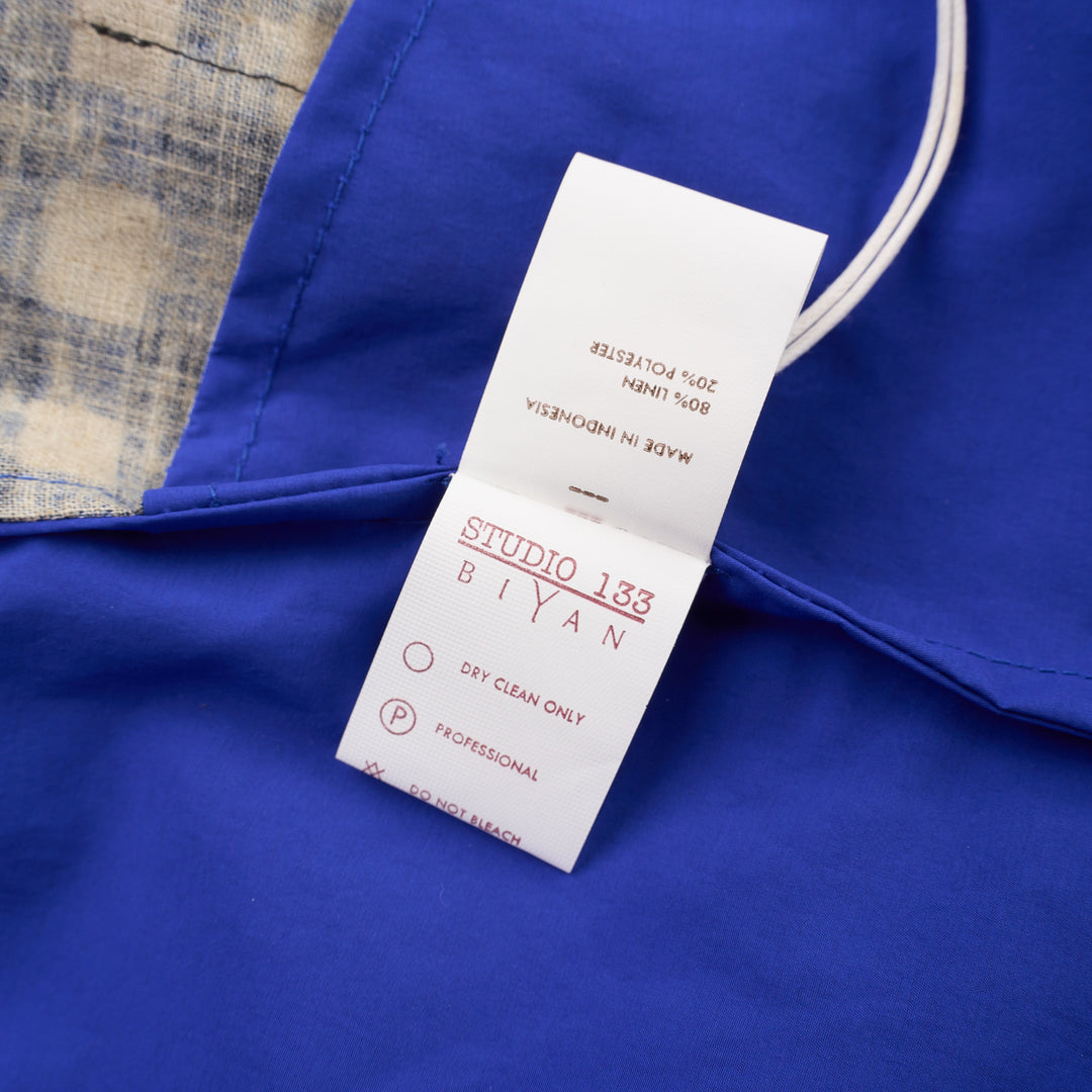 Pleated Hem Linen Shirt Dress
