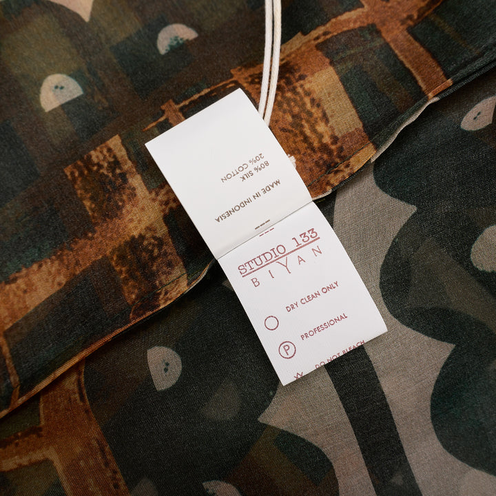 Pleated Hem Linen Shirt Dress