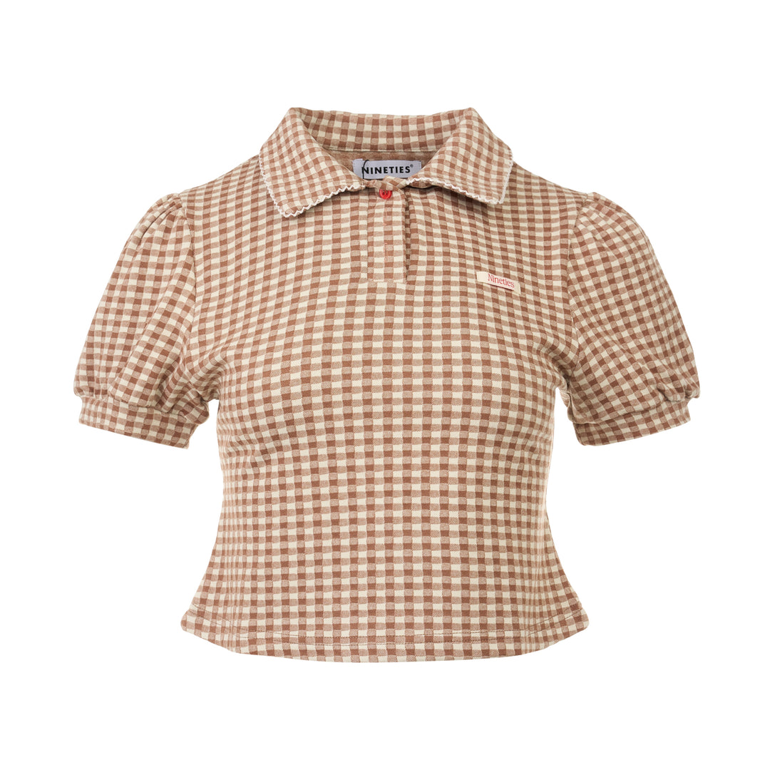 Candy Gingham Polo Top