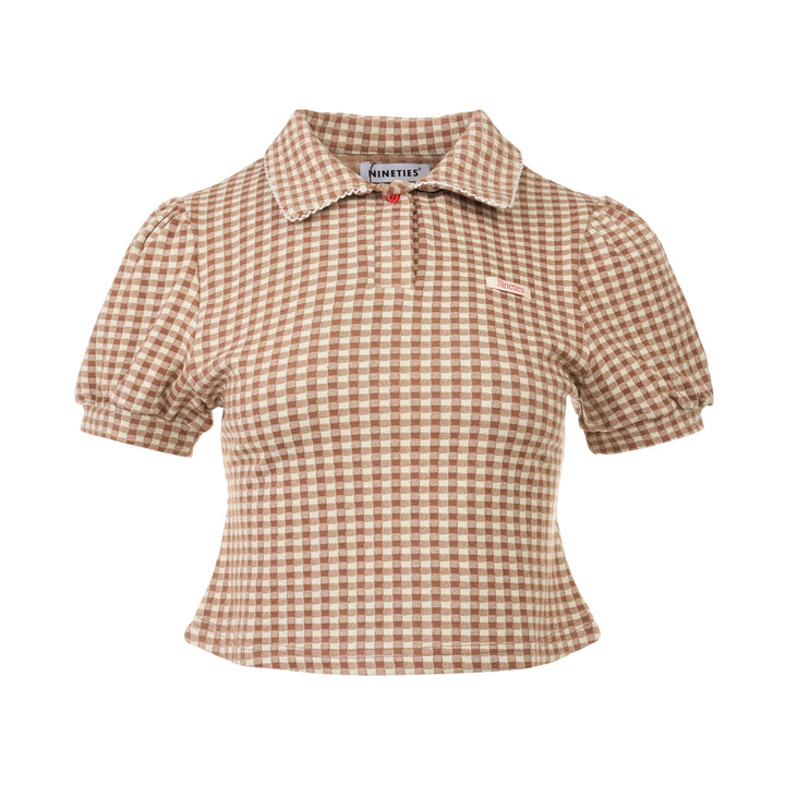 Candy Gingham Polo Top