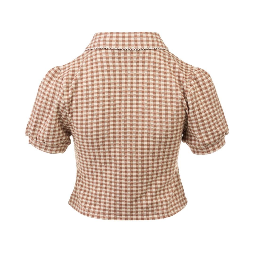 Candy Gingham Polo Top