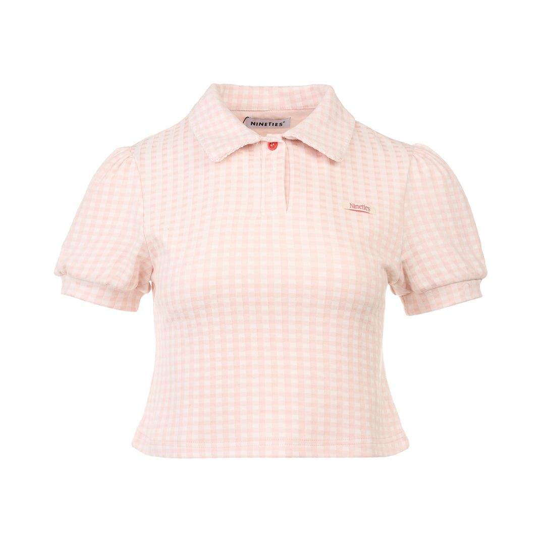 Candy Gingham Polo Top