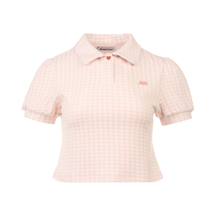 Candy Gingham Polo Top