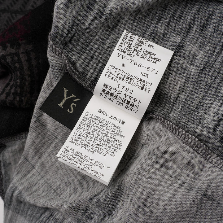 Round Collar Printed Cardigan