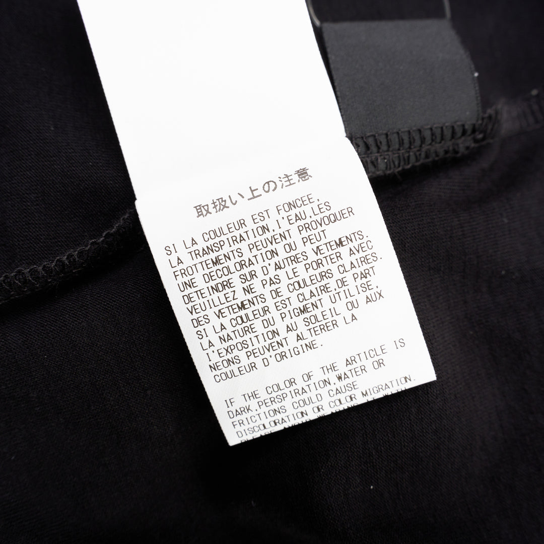 Y's Lace-Up String Flare Skirt in black, featuring elasticated waistband with ribbon tie, ruched drawstring knots, fluid drape, and asymmetric midi hem - view 6