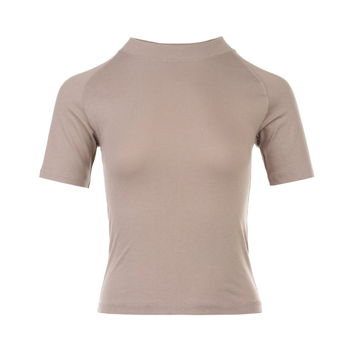 Shrunken Mock Neck Tee
