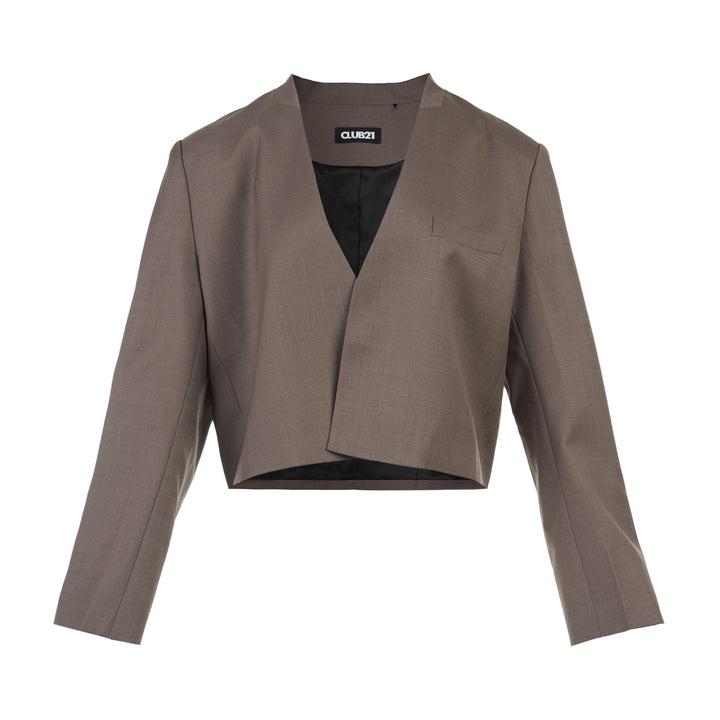 Club21 Collection Satorial Wool Mix Cropped Jacket