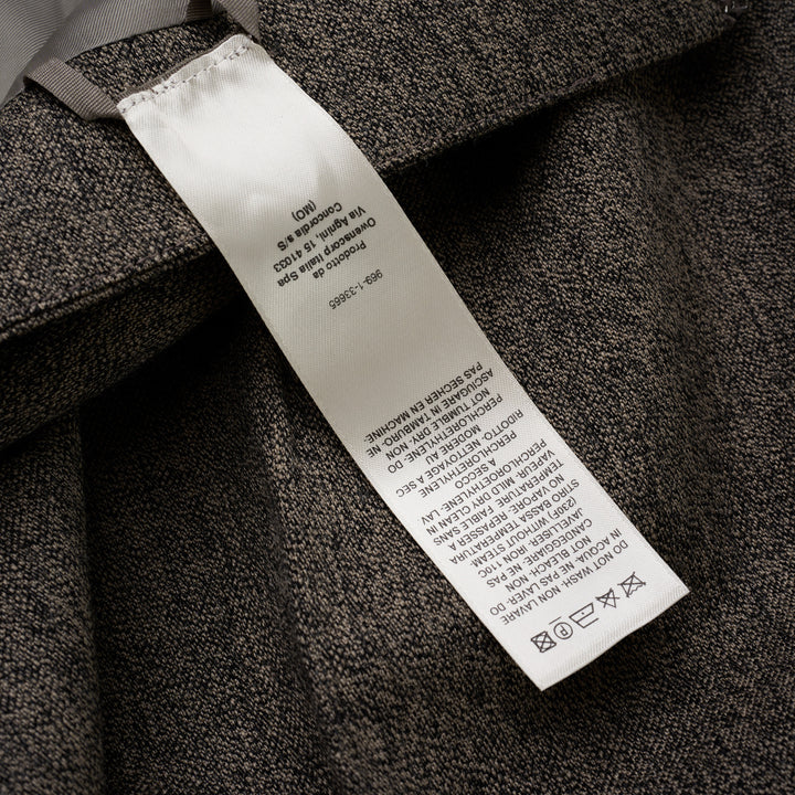 Rick Owens Sliced Maxi Skirt in heathered grey melange, featuring a wide structured waistband and a front centre vent, elongated column silhouette, product flat shot on white background