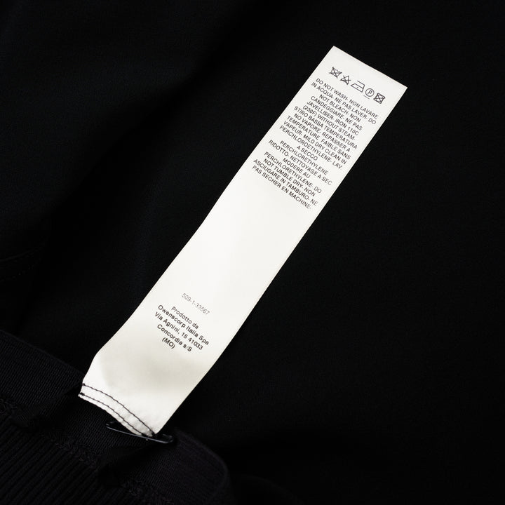 Rick Owens Short Bias Skirt in black, featuring a wide ribbed waistband and fluid bias-cut A-line silhouette, photographed flat on a white background