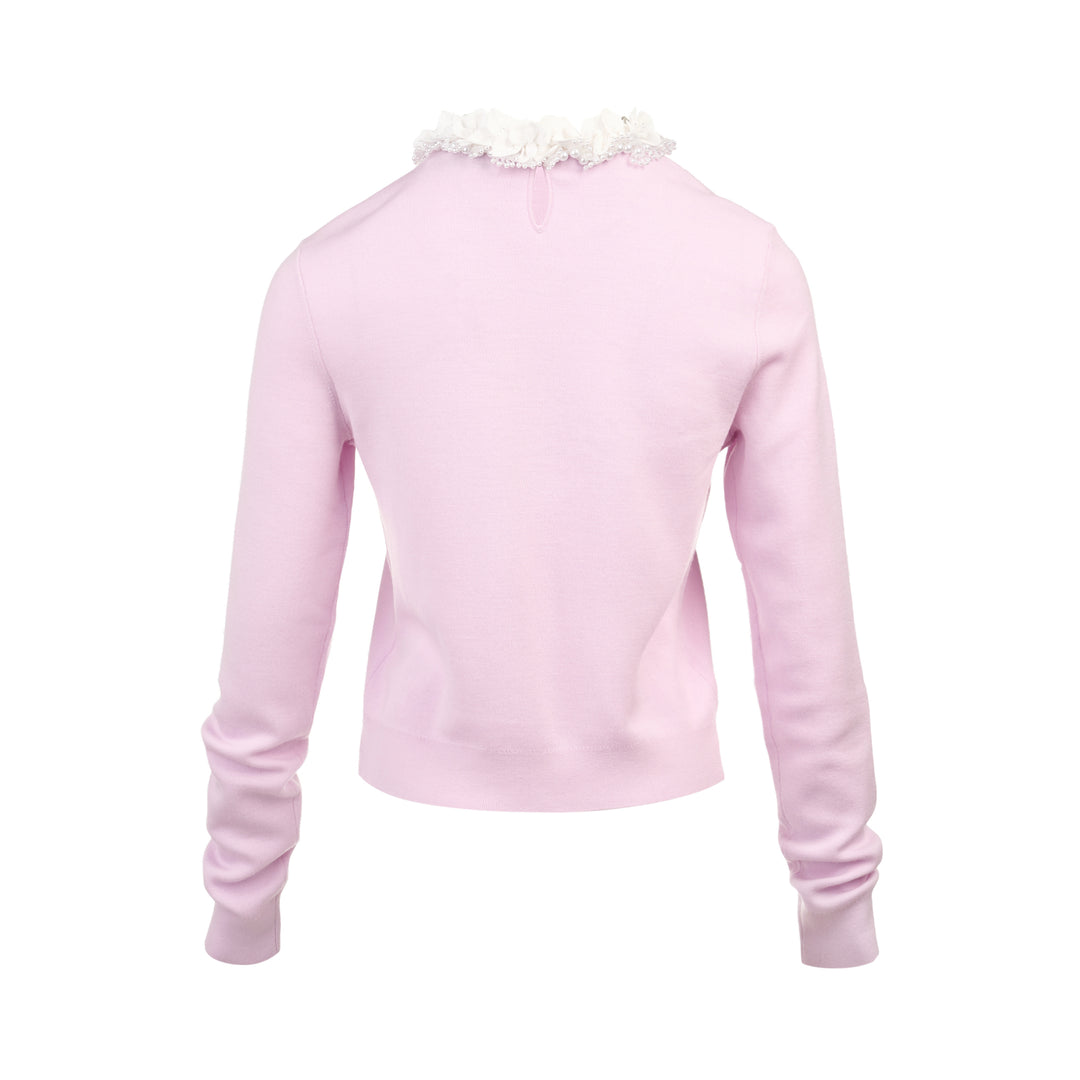 Pink Flower Light Knit Jumper