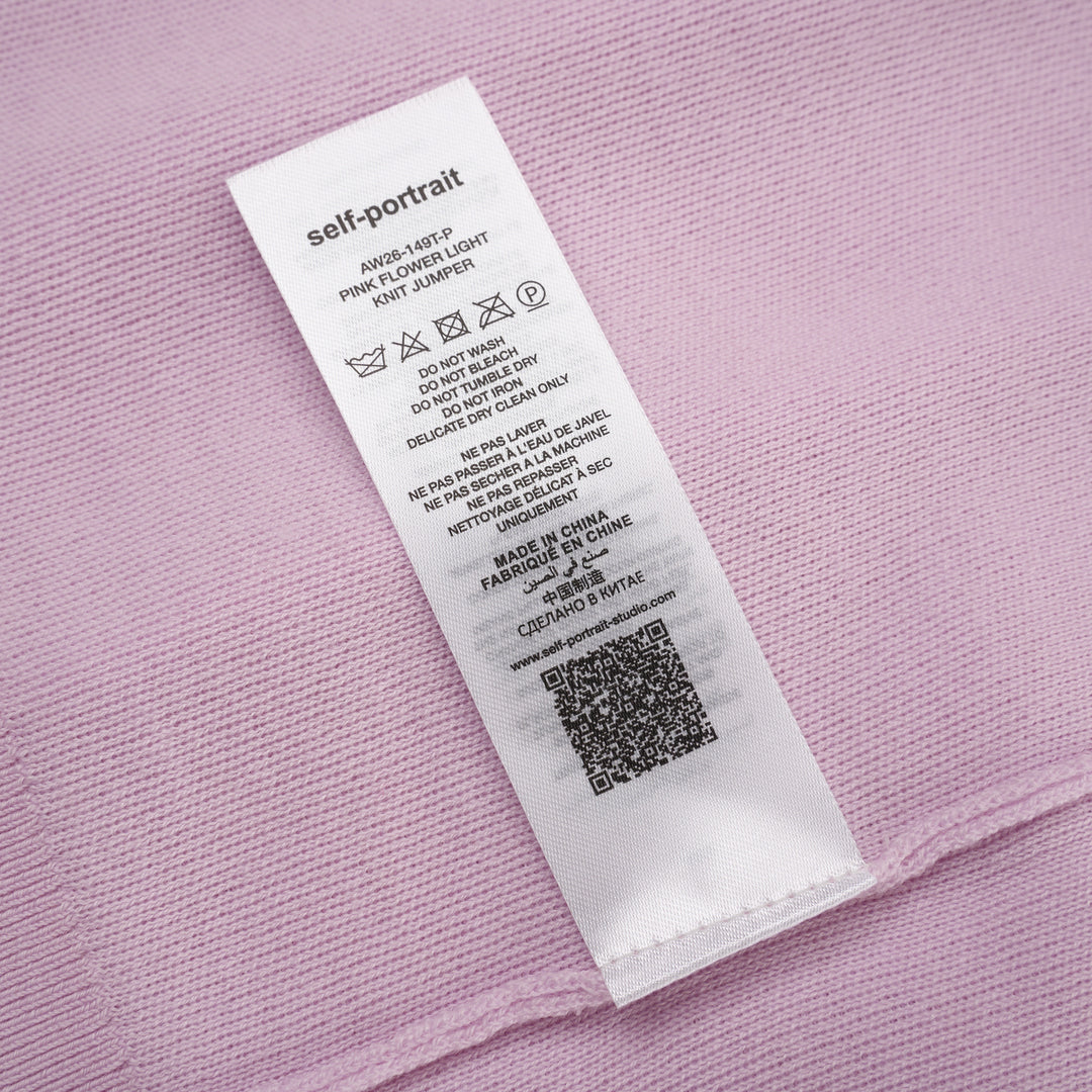 Pink Flower Light Knit Jumper