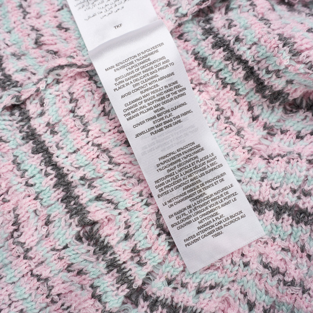 Pink Check Knit Mini Skirt