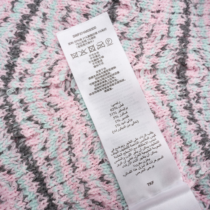 Pink Check Knit Mini Skirt