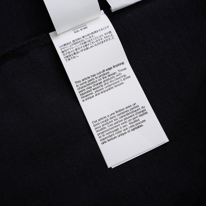 sacai chusen-dyed cotton jersey T-shirt with white, brown, green and navy dyed bands and a chest pocket - view 5