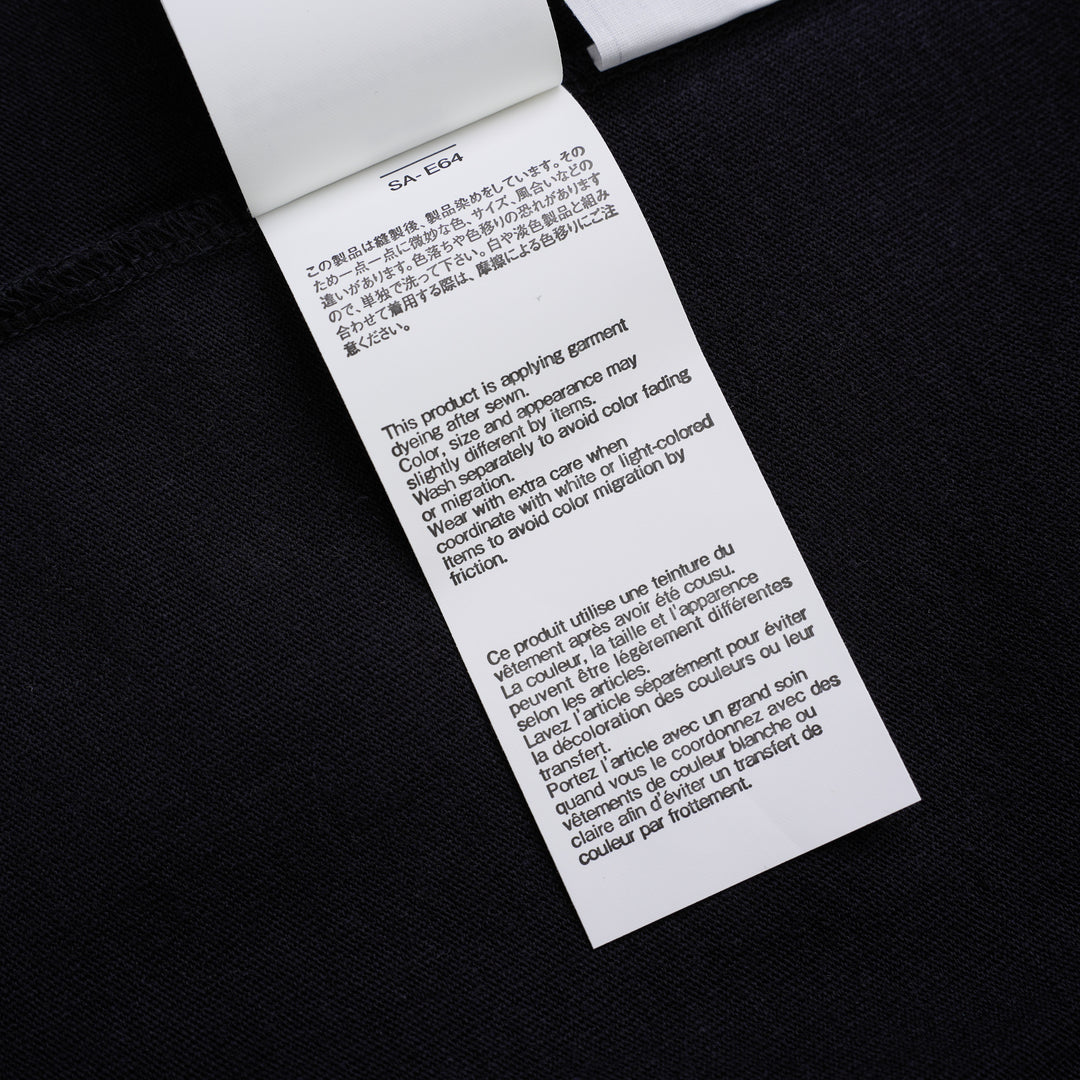 sacai chusen-dyed cotton jersey T-shirt with white, brown, green and navy dyed bands and a chest pocket - view 7