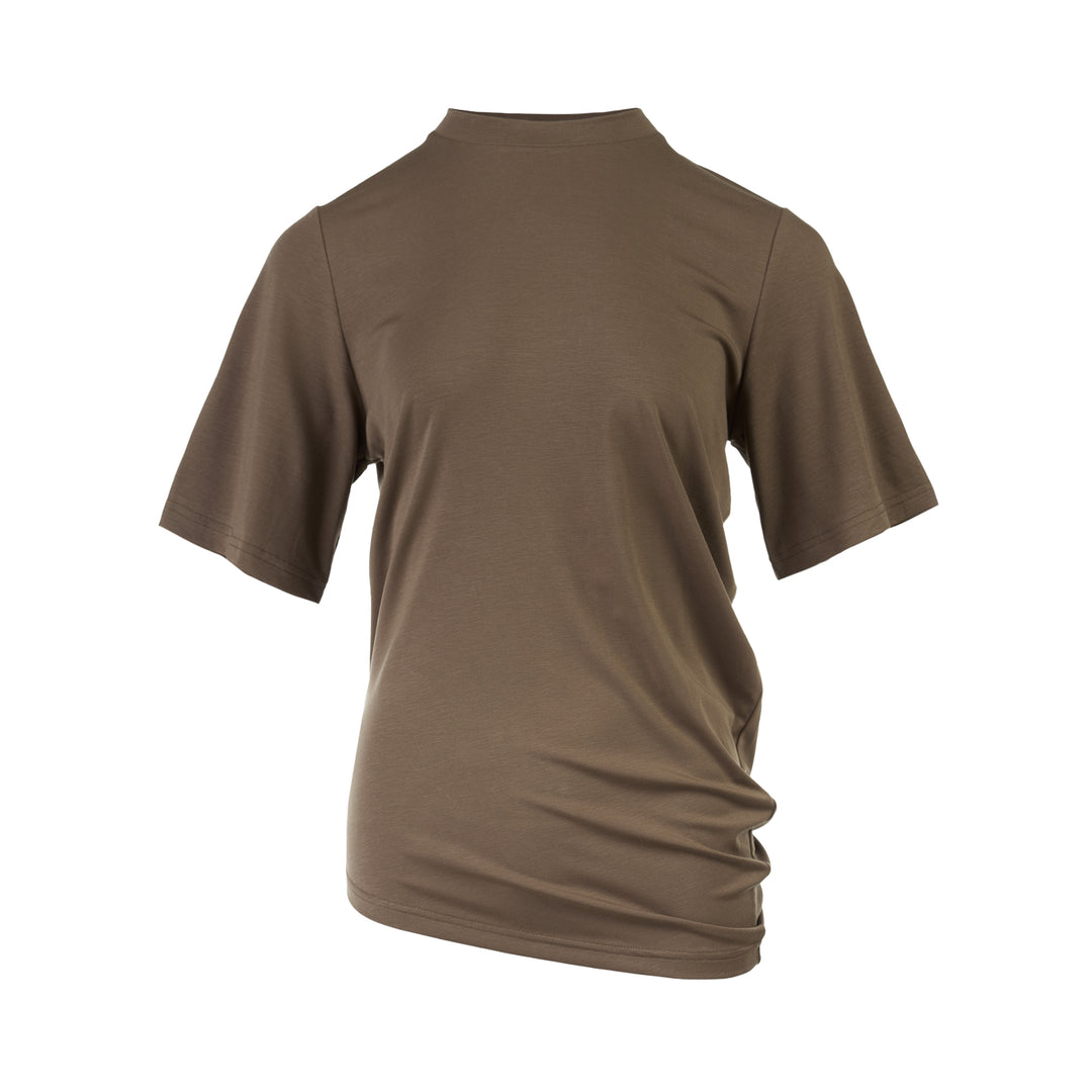 Club21 Collection Willa Draped Stretch Jersey Tee