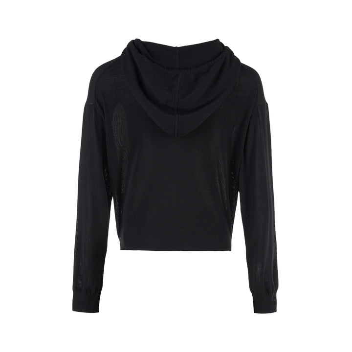 Club21 Collection Silk Cotton Cropped Hooded Sweater - view 2