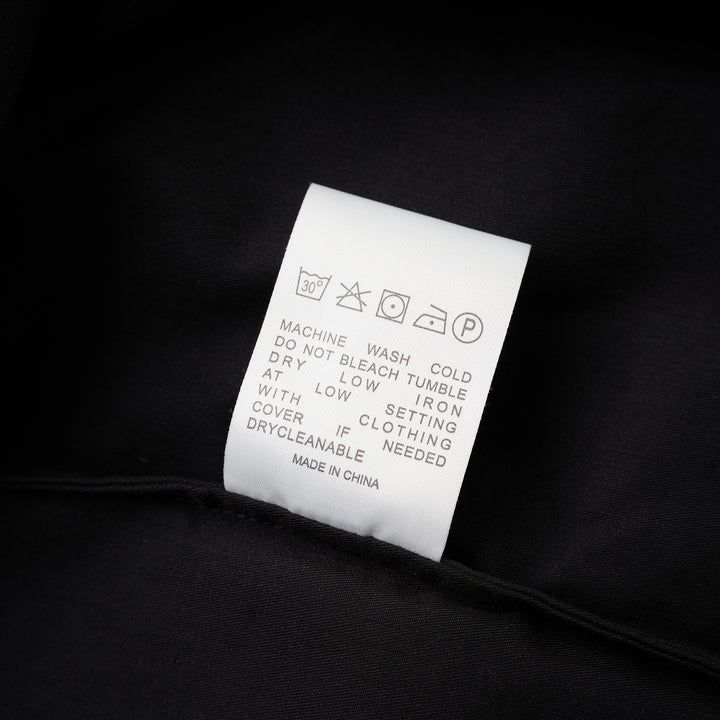 Black Thea dress in stretch rayon linen with boat neckline, wide short sleeves and gathered waist detail - view 3