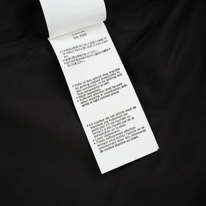 sacai Poplin X Suiting Shirt in black with double-breasted blazer front, peak lapels and gold anchor buttons over a poplin shirt body - view 7
