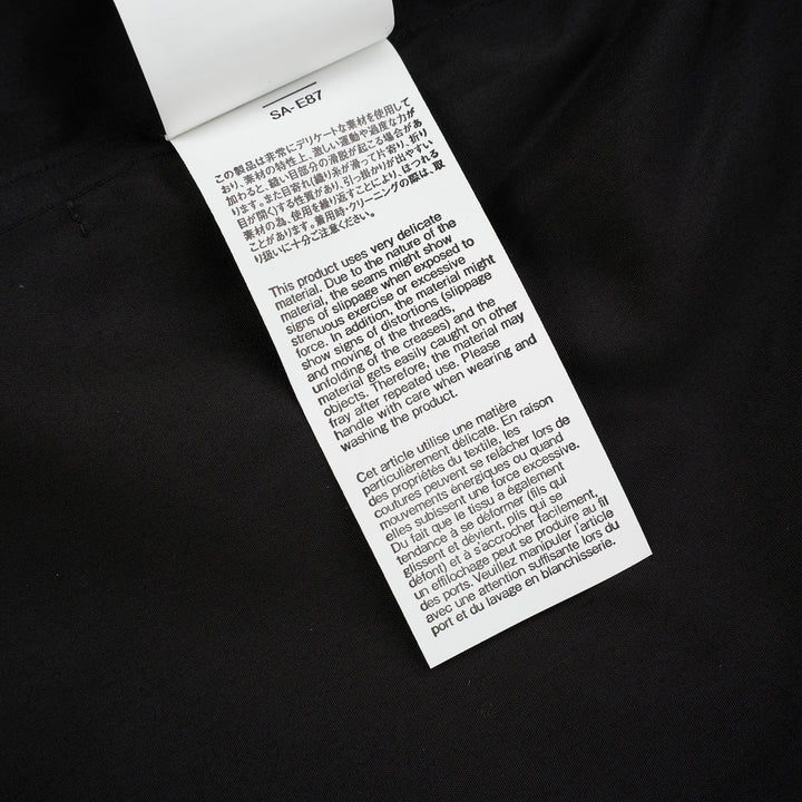 sacai Poplin X Suiting Shirt in black with double-breasted blazer front, peak lapels and gold anchor buttons over a poplin shirt body - view 8