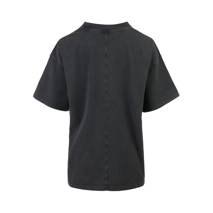 rag & bone Rodeo Star Alex Tee in washed black with distressed Rodeo Star lettering and star graphic on the chest - view 2