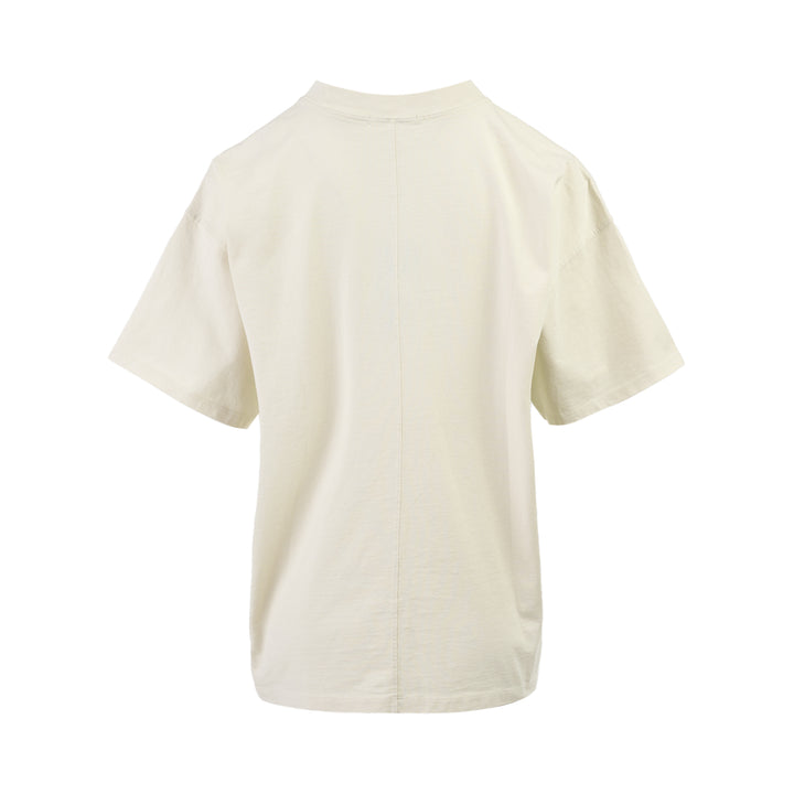 rag & bone University Alex Tee in cream with distressed navy collegiate "rag & bone NYC" graphic on the chest - view 2