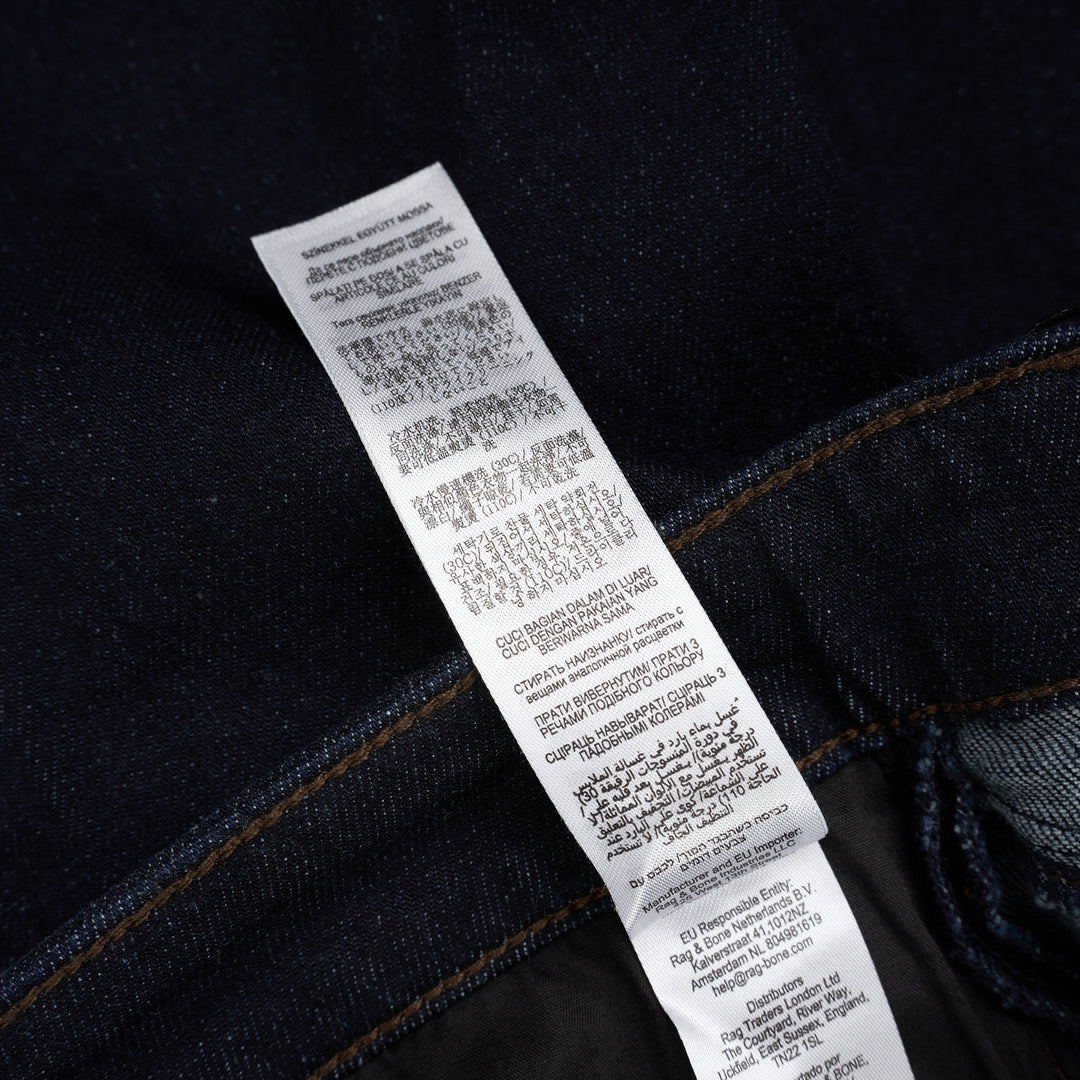rag & bone Sutton Full Slim Cigarette Jeans in dark indigo denim, shown from the front - view 6